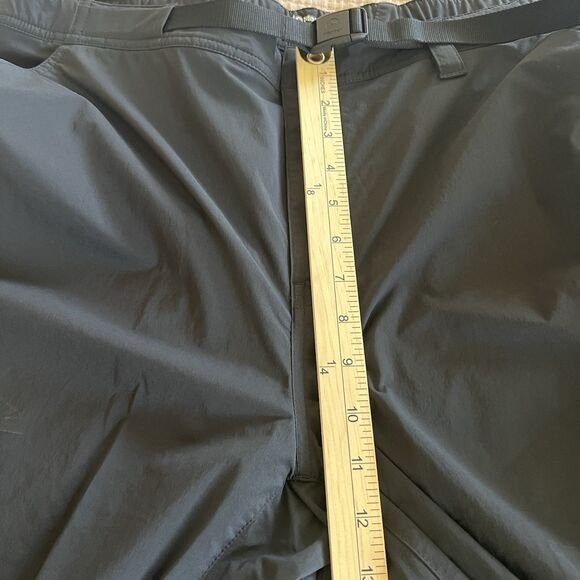 Marmot Pants Mens Sz 40 Hiking Outdoor  Black Belted Nylon Camping Zip Pockets - Picture 11 of 13